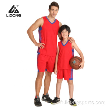 Conception de maillots de basket-ball collégial personnalisés en gros